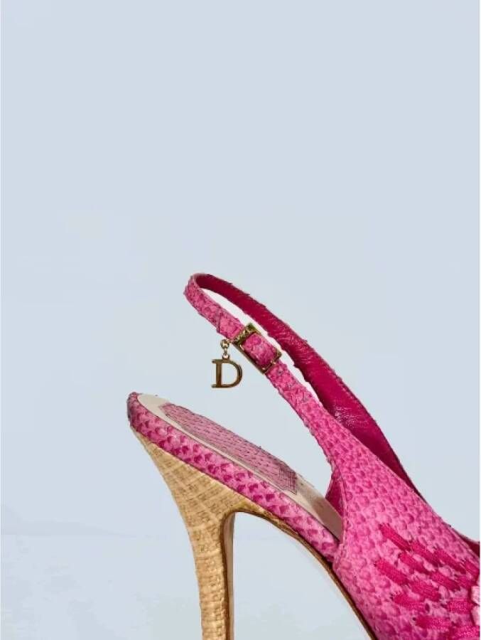 Dior Vintage Pre-owned Leather sandals Pink Dames