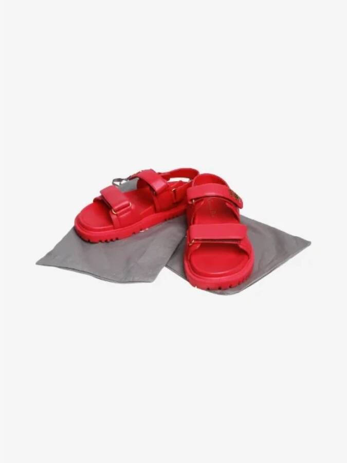 Dior Vintage Pre-owned Leather sandals Pink Dames