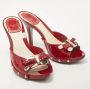 Dior Vintage Pre-owned Leather sandals Red Dames - Thumbnail 2