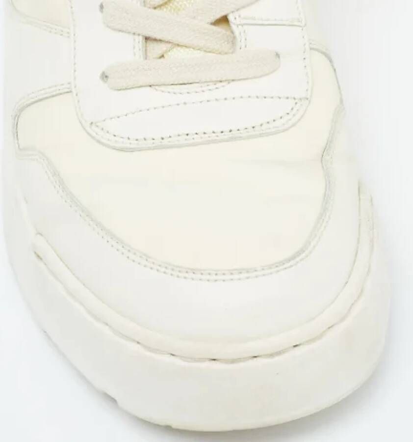 Dior Vintage Pre-owned Leather sneakers Beige Heren