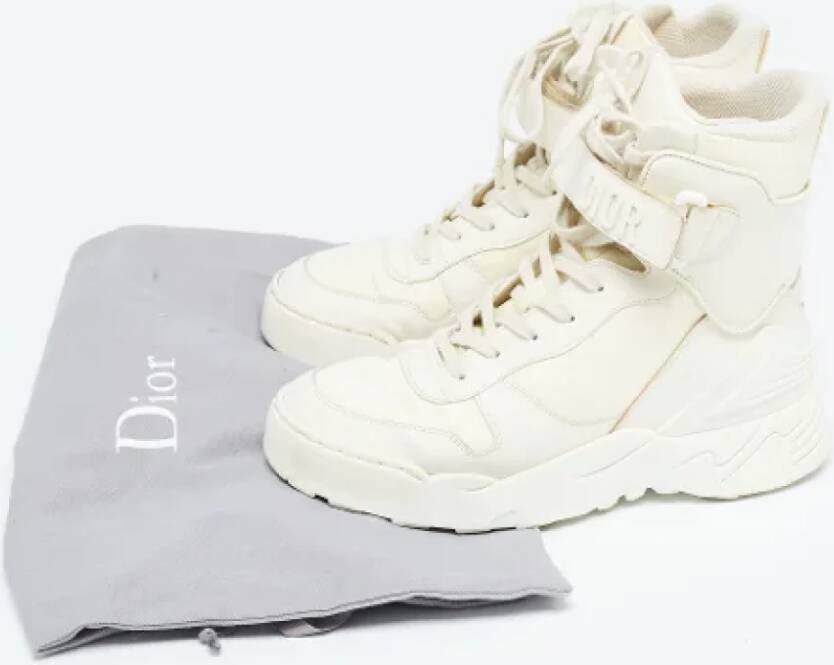 Dior Vintage Pre-owned Leather sneakers Beige Heren