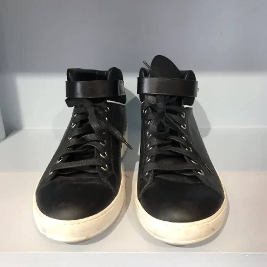Dior Vintage Pre-owned Leather sneakers Black Dames