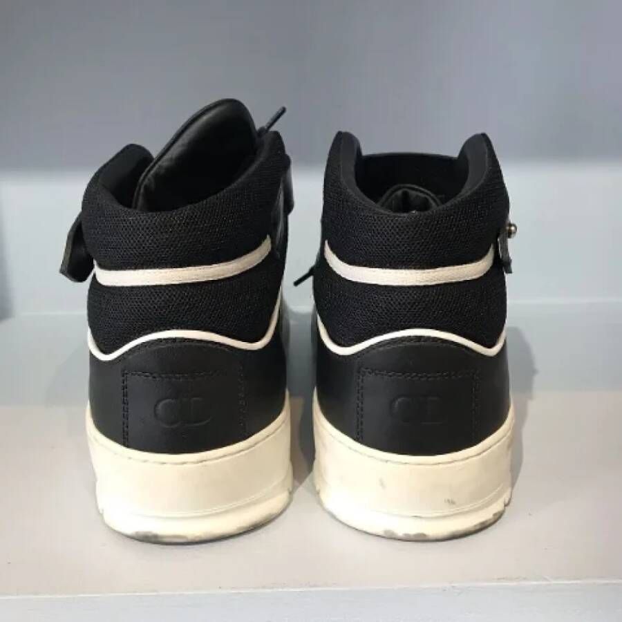Dior Vintage Pre-owned Leather sneakers Black Dames