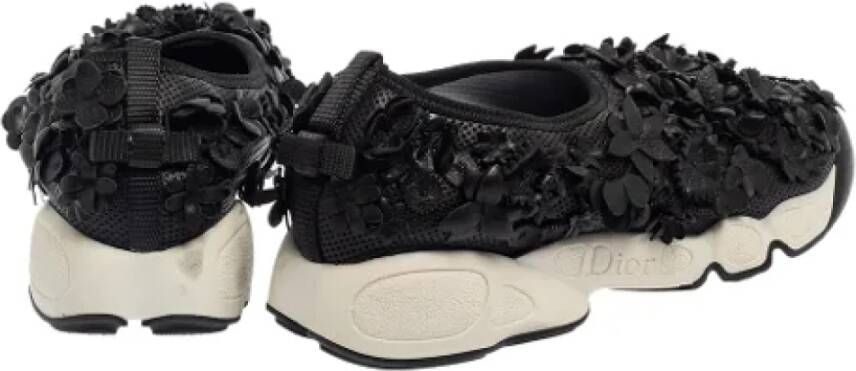 Dior Vintage Pre-owned Leather sneakers Black Dames