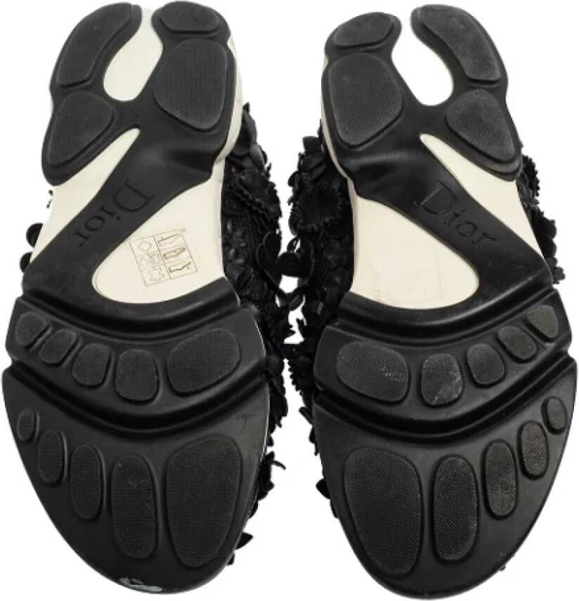 Dior Vintage Pre-owned Leather sneakers Black Dames