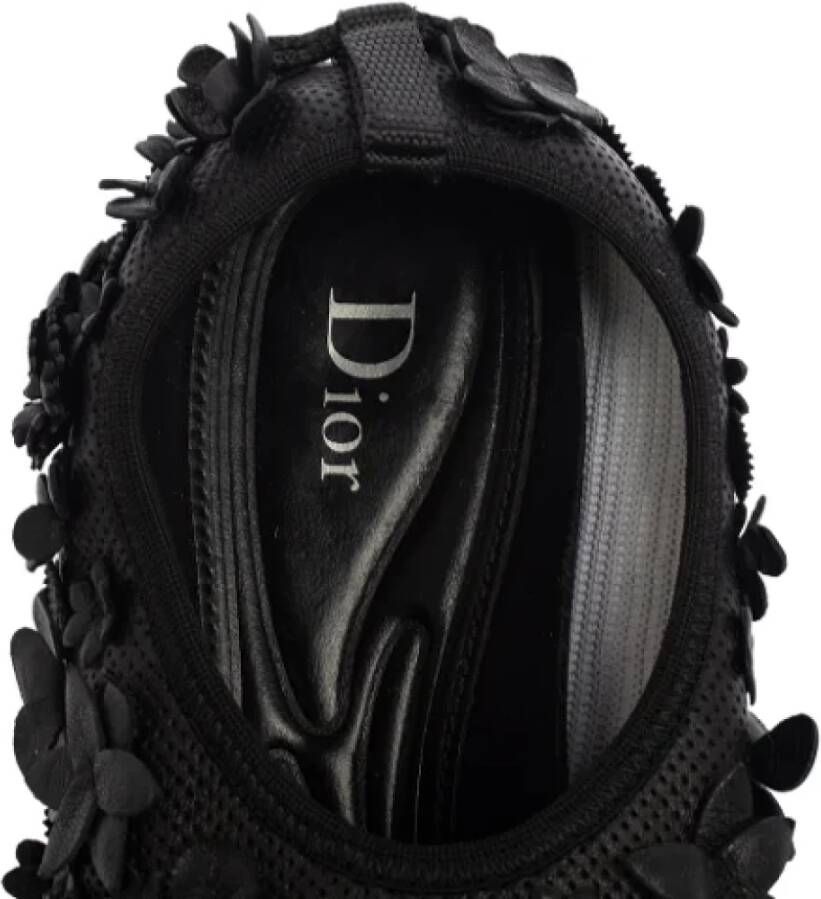 Dior Vintage Pre-owned Leather sneakers Black Dames