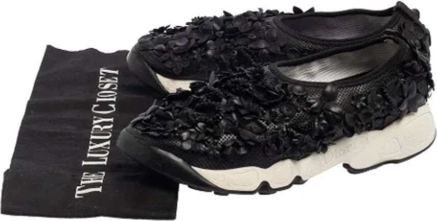 Dior Vintage Pre-owned Leather sneakers Black Dames