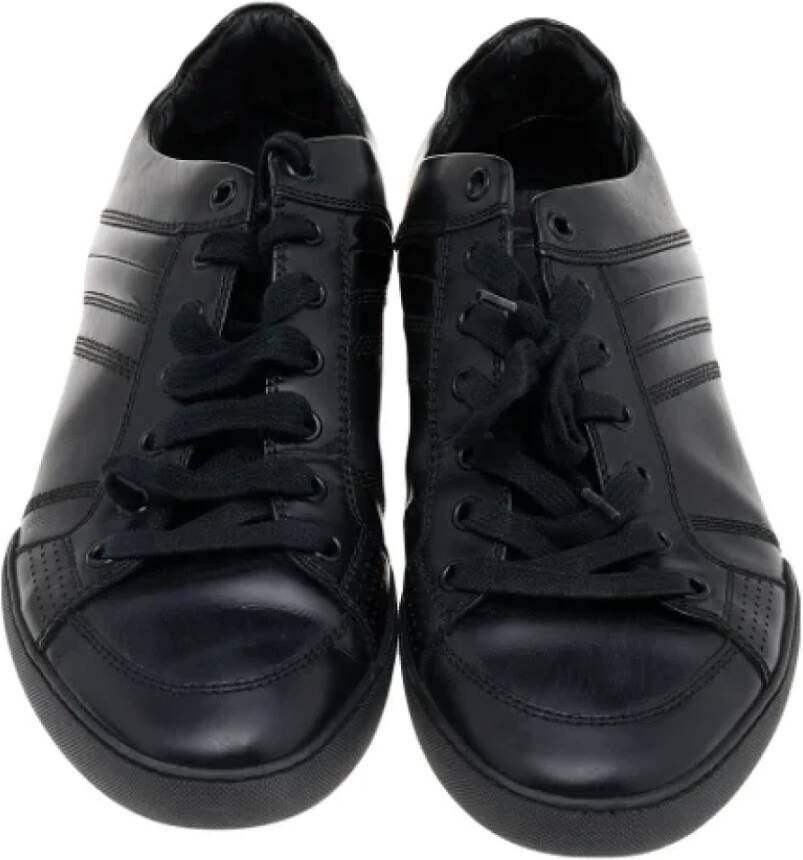 Dior Vintage Pre-owned Leather sneakers Black Dames