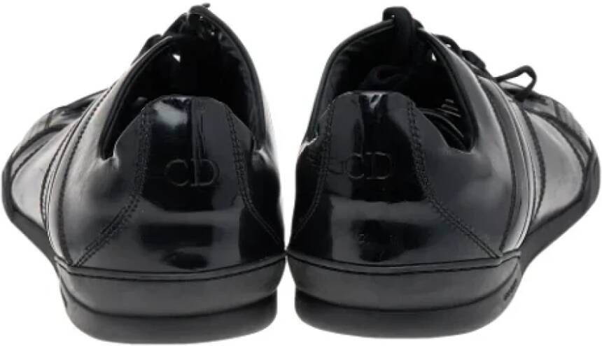 Dior Vintage Pre-owned Leather sneakers Black Dames