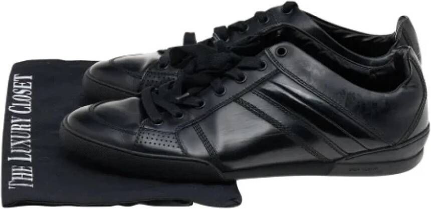 Dior Vintage Pre-owned Leather sneakers Black Dames