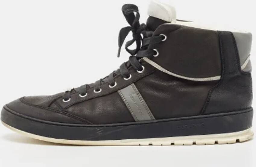 Dior Vintage Pre-owned Leather sneakers Black Dames