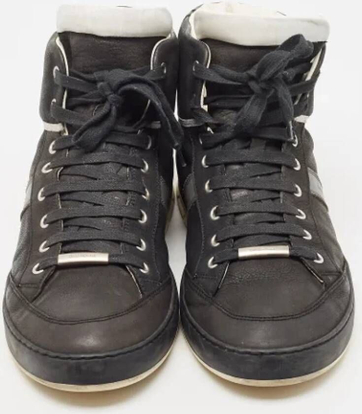 Dior Vintage Pre-owned Leather sneakers Black Dames