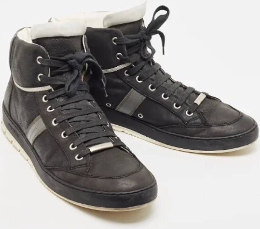 Dior Vintage Pre-owned Leather sneakers Black Dames