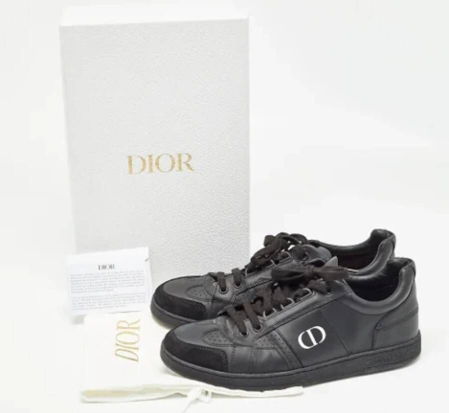 Dior Vintage Pre-owned Leather sneakers Black Dames