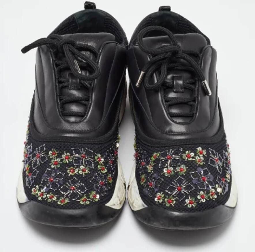 Dior Vintage Pre-owned Leather sneakers Black Dames