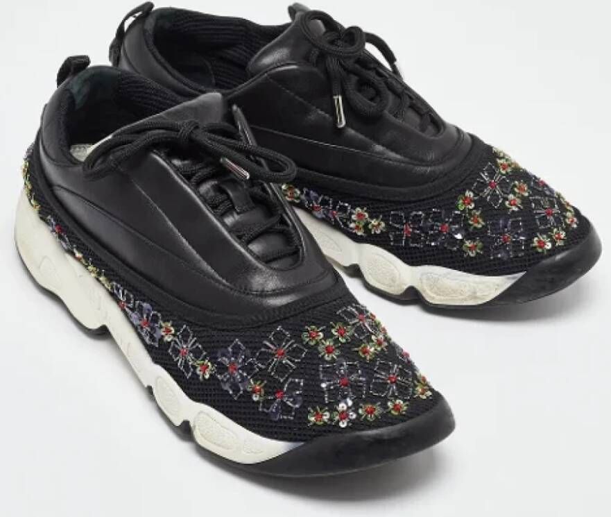 Dior Vintage Pre-owned Leather sneakers Black Dames