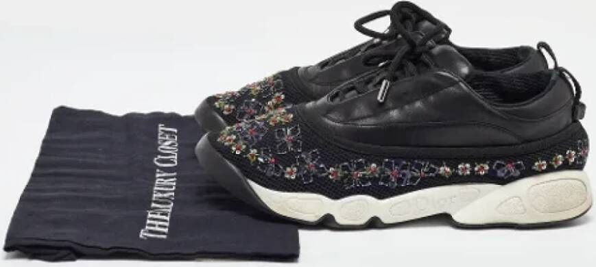 Dior Vintage Pre-owned Leather sneakers Black Dames