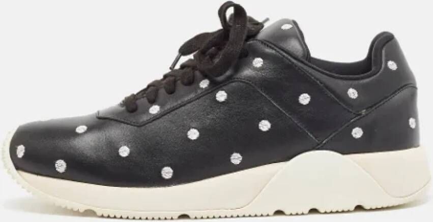 Dior Vintage Pre-owned Leather sneakers Black Dames