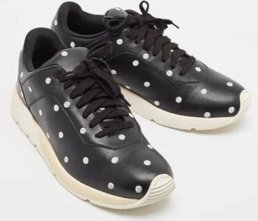 Dior Vintage Pre-owned Leather sneakers Black Dames