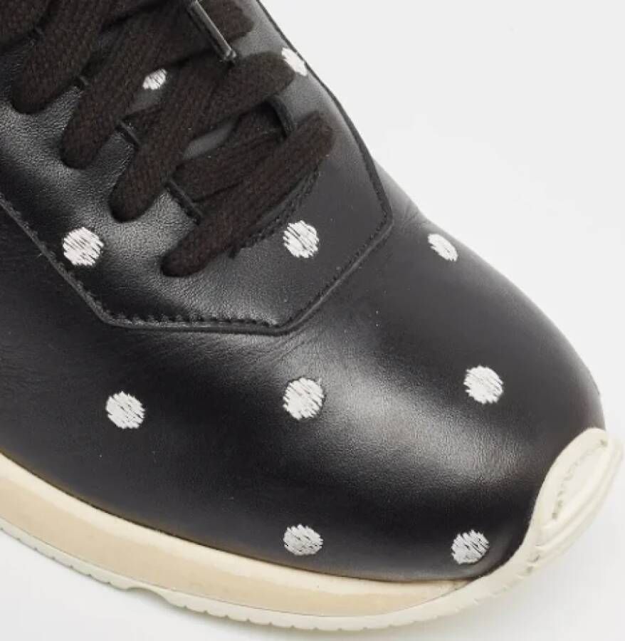 Dior Vintage Pre-owned Leather sneakers Black Dames