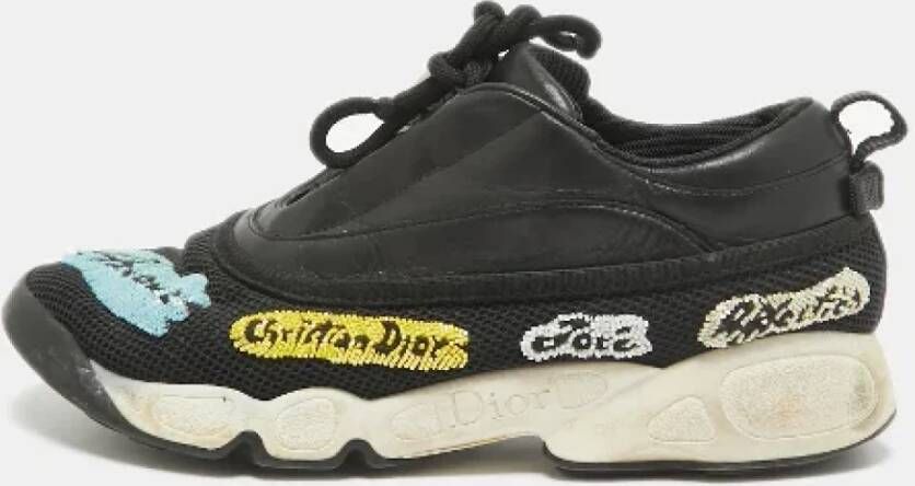 Dior Vintage Pre-owned Leather sneakers Black Dames