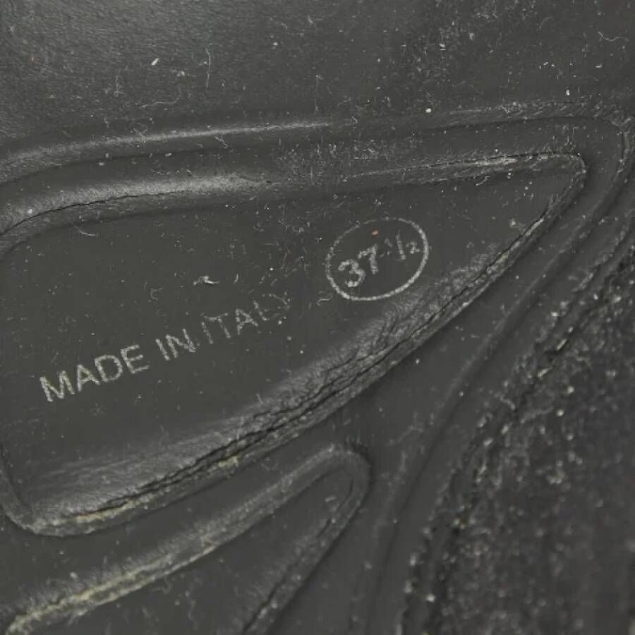 Dior Vintage Pre-owned Leather sneakers Black Dames
