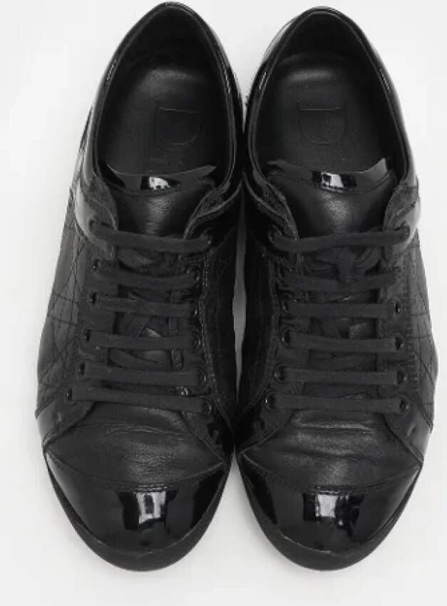 Dior Vintage Pre-owned Leather sneakers Black Dames