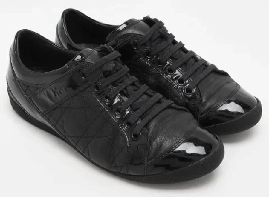 Dior Vintage Pre-owned Leather sneakers Black Dames