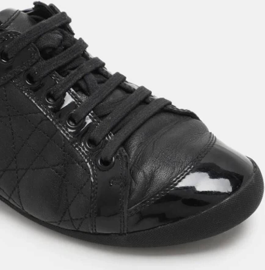 Dior Vintage Pre-owned Leather sneakers Black Dames