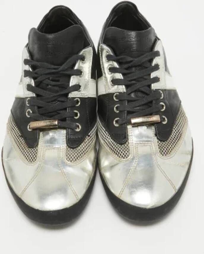 Dior Vintage Pre-owned Leather sneakers Black Heren