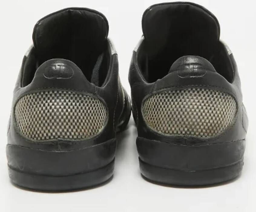 Dior Vintage Pre-owned Leather sneakers Black Heren