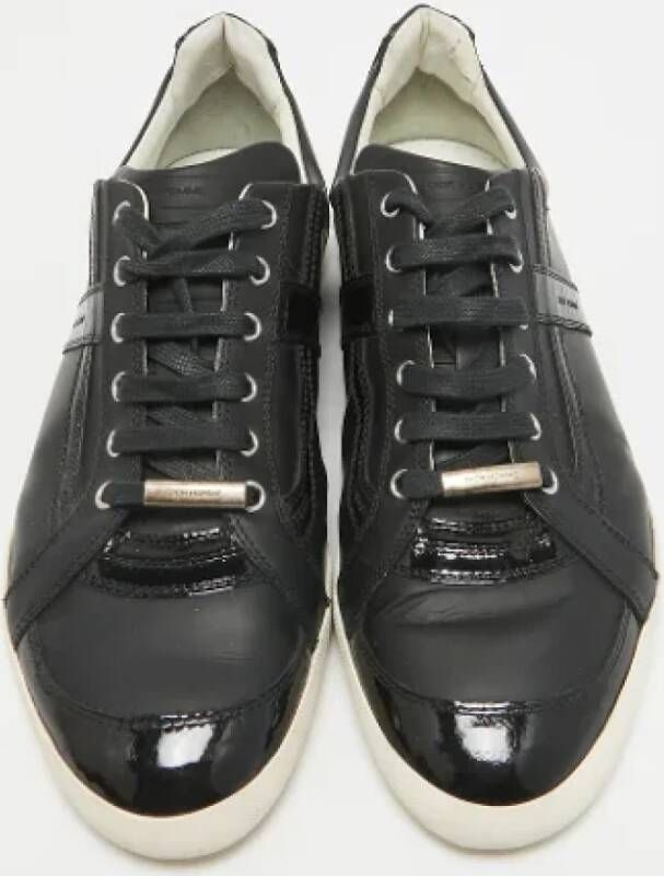Dior Vintage Pre-owned Leather sneakers Black Heren