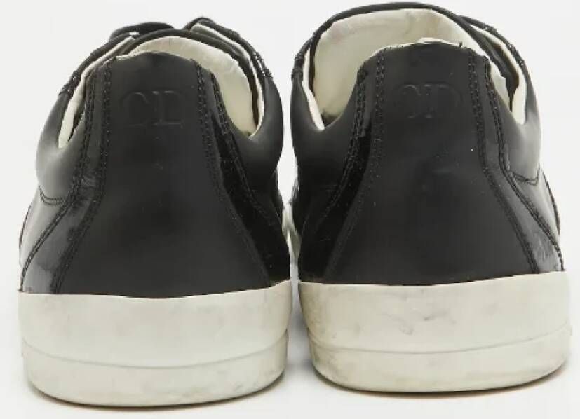 Dior Vintage Pre-owned Leather sneakers Black Heren