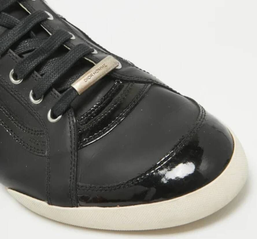 Dior Vintage Pre-owned Leather sneakers Black Heren