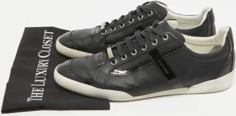 Dior Vintage Pre-owned Leather sneakers Black Heren