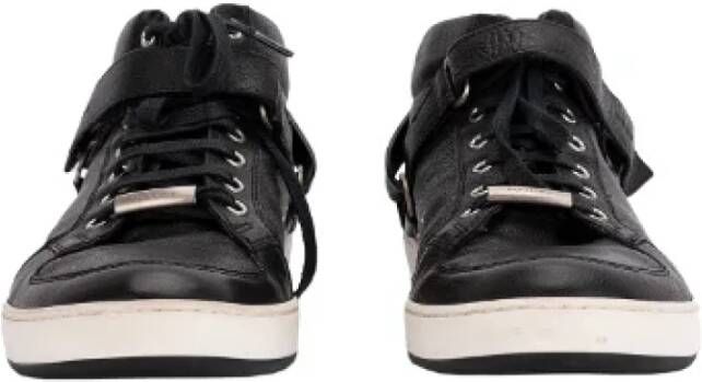 Dior Vintage Pre-owned Leather sneakers Black Heren