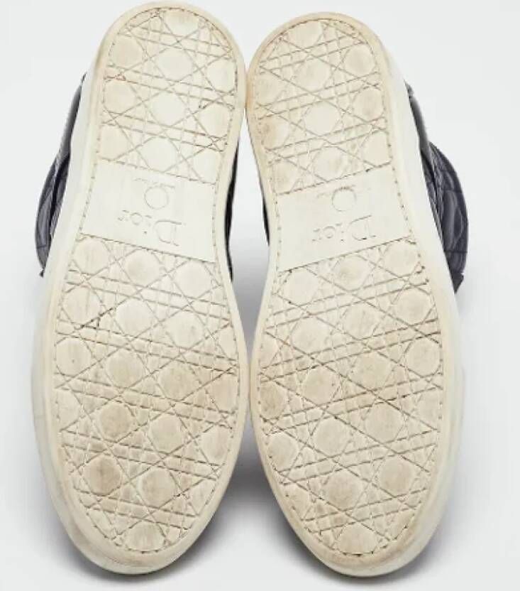 Dior Vintage Pre-owned Leather sneakers Blue Dames