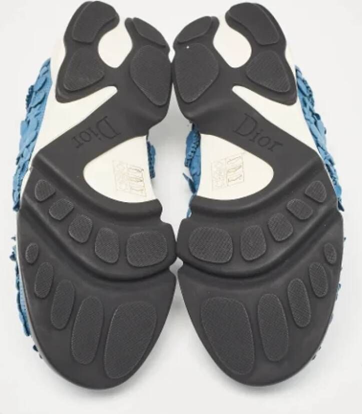 Dior Vintage Pre-owned Leather sneakers Blue Dames