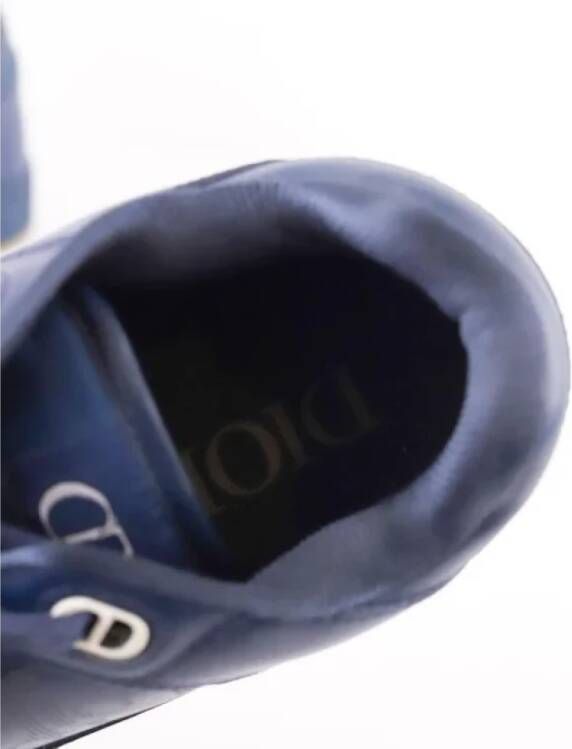 Dior Vintage Pre-owned Leather sneakers Blue Dames