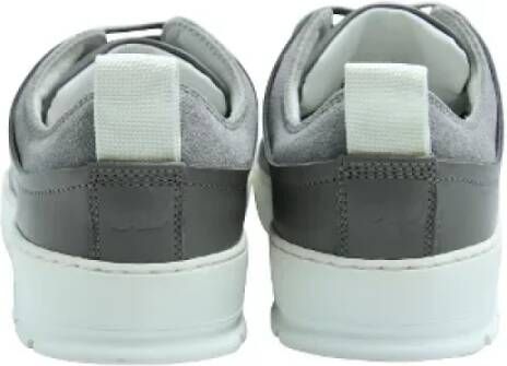 Dior Vintage Pre-owned Leather sneakers Gray Dames