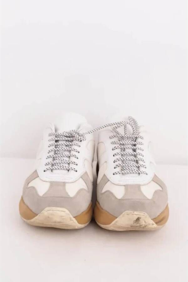 Dior Vintage Pre-owned Leather sneakers Gray Heren