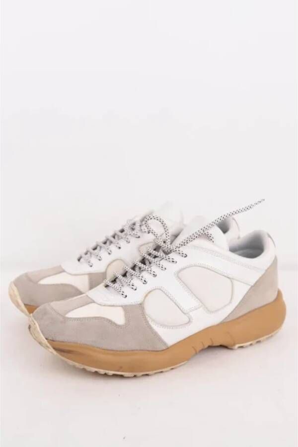 Dior Vintage Pre-owned Leather sneakers Gray Heren