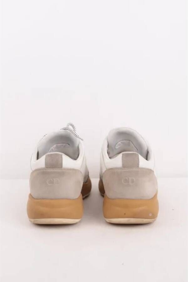 Dior Vintage Pre-owned Leather sneakers Gray Heren