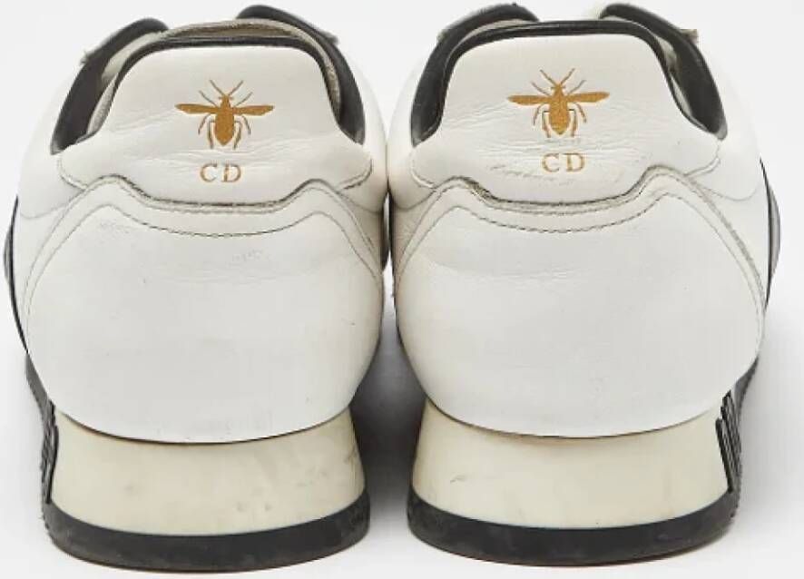 Dior Vintage Pre-owned Leather sneakers White Dames
