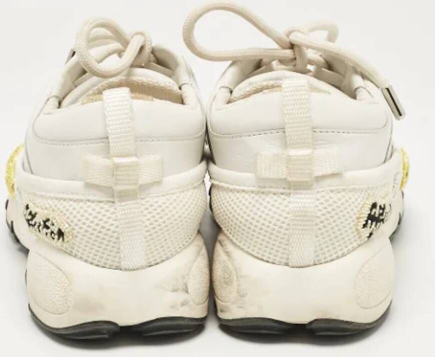 Dior Vintage Pre-owned Leather sneakers White Dames