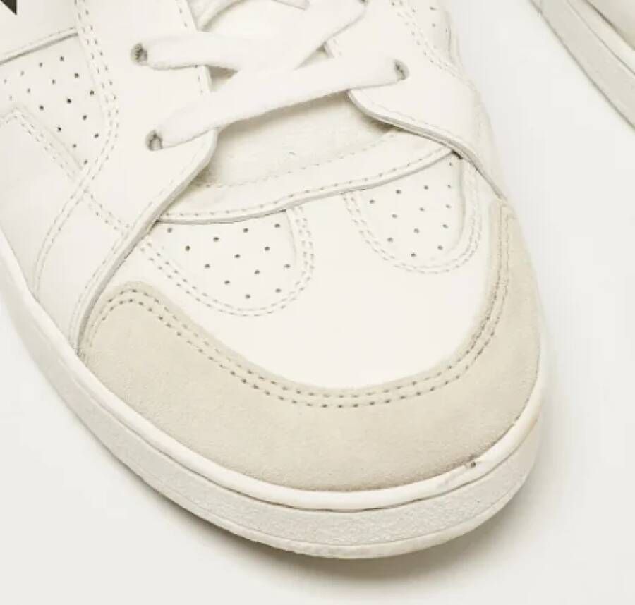 Dior Vintage Pre-owned Leather sneakers White Dames