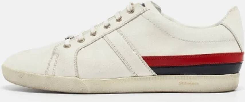 Dior Vintage Pre-owned Leather sneakers White Heren