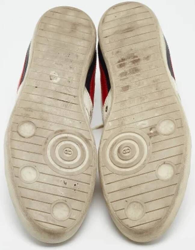 Dior Vintage Pre-owned Leather sneakers White Heren