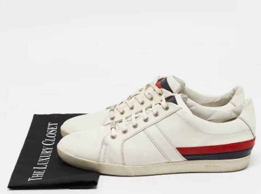 Dior Vintage Pre-owned Leather sneakers White Heren