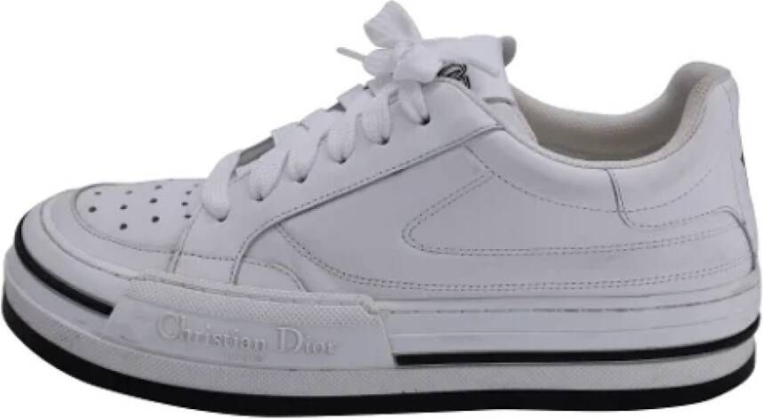 Dior Vintage Pre-owned Leather sneakers White Heren